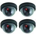Fake Security Camera, Dummy CCTV with Flashing Light, Burglar Deterrent - 4 Piece: 