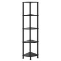 5-Tier Corner Shelf | Space-Saving Bedroom Bookshelf: 