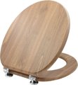 AIYI MDF Wooden Toilet Seat  (Woody Brown) (Zinc Alloy Hinges): 
