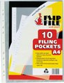 Flip File A4 Filling Pockets (10 Pack): 