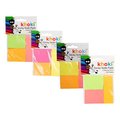 Khoki Self Adhesive Stick Notes 100 Sheets 4 Pack (76mm x 76mm): 