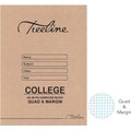 Treeline A4 Quad 48Pg College Exercise Books (20 Pack) - Quad and Margin: 