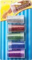 Teddy Glitter Shaker Set (5 x 8g) - Gold, Silver, Red, Green, Blue: 