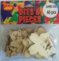 Dala Die-Cut Wood Pack - Assorted Jumbo (40 Pack): 