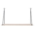 Haus Republik Paulownia Tomentosa Wooden Shelf with Metal Hangers: 
