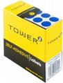 Tower C13 Round Col. Code Labels - Blue (13mm)(400 Pack) - 1 Roll: 