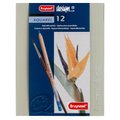 Bruynzeel Design Aquarel Coloured Pencil Box (Contains 12 Assorted Colours): 