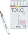 ShinHan Touch Twin Brush Main Colours Marker Pen Set (6 x Assorted Main Colours): 