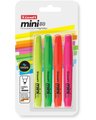 Luxor Mini Fluorescent Highlighter Assorted (4 Piece): 