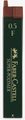 FaberCastell Super Polymer Pencil Leads - 0.50mm, F (12 Pack): 