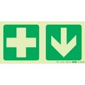 Parrot Photolum. Safety Sign - Green Cross Down (E7A)(190mm): 