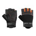 Women's H-D New Horizon Mesh & Leather Fingerless Gloves - S: 