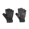 Women's Bar & Shield Fingerless Leather Glove - XL: 