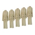 Bunty Plush 100% Cotton Shawl-Collar Terry Bathrobe (Birch)(Pack of 5)(450gsm): 