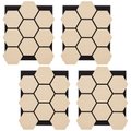 Chenshia Echo-Less Hexagon Wall Panel DIY Acoustic Wall Art Dcor4 Pack - WhiteOak: 