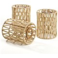 Chenshia 3pc Boho Rattan Lamp Shades - Replacement for Pendant & Wall Lamps - Almond: 