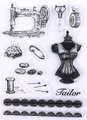 Clear Reusable Stamps - Sewing Machine and Accessories: 