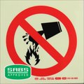 Parrot Photoluminescent 190mm Safety Sign - F25 - Water Prohibited as Extinguishing Agent: 