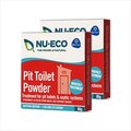 Nu-Eco Bio-degradable Pit Toilet Powder 80g unit with Bacteria and Enzyme Actives (2 x 80g single ): 