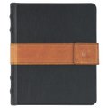 Leatherpress Slate Black and Chai Tan Genuine African Leather Sketch Book (Leather / fine binding): Leatherpress