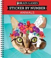 Brain Games - Sticker by Number: Animals (28 Images to Sticker) (Spiral bound): Publications International Ltd, New Seasons,...