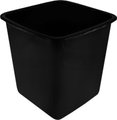 Treeline Plastic Square Waste Bin (16.5 Litre)(Black)(Pack of 5): 