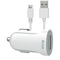 Snug Lite 1-Port Micro USB Car Charger (White): 