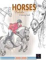 Realistic horses coloring book - adult coloring books animals (Paperback): Happy Arts Coloring