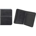 Bantex A4 Maestro Executive Zip Folder (Black - Tan Stitching): 