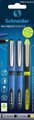 Schneider One Hybrid C Rollerball Pens (0.5mm)(Black)(2 Pack) + Free Yellow Highlighter: 