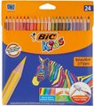 BIC Kids Evolution Stripes Colour Pencil Crayons (24 Pack): 