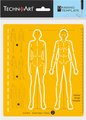 TechnoArt Human Figure Template Stencil - Female 2: 