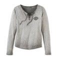 Women's Throttle Lace-Up Knit Top - Black Beauty - M: 