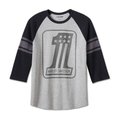 Men's #1 3/4 Raglan Tee - Colorblock - L: 