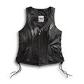 Women?s Avenue Leather Vest Side Lacing - XL: 