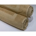 Bunty Plush 100% Cotton Bath Mat (Pebble)(Pack of 2)(750gsm)(50 x 80cm): 