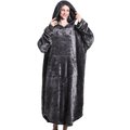 Iconix Oversized Floor-Length Hooded Body Blanket (Grey): 