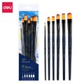 Deli Finenolo 6-Piece Acrylic Brush Set - Hard, Nylon, Aluminum Ferrule: 