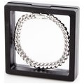 Chenshia Unisex Stainless Steel Cuban Chain Bracelet in 3D Floating Frame: 