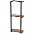 Chenshia Towel Racks For Bathroom 2 Tier Wall-Mounted Towel Rack Wooden Shelf: 