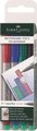 Faber-Castell Multimark Non-Permanent Pens - Superfine (Set of 4 per Wallet)(5 Wallets Per Box): 