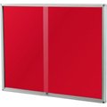 Parrot Display Case with Pin Board and Sliding Doors (1500 x 1200mm)(Red): 
