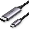 UGreen USBC-50570 USB-C Male to HDMI Male 4K@60Hz Cable (1.5m) (Black & Grey): 