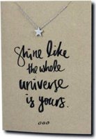 CRCS -Stainless Steel Necklace On Card-Star and Shine and the Universe: 