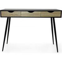 Fine Living New York Desk with Drawers (Black): 