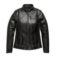 Women's Enodia Leather Riding Jacket - L: 