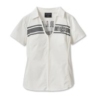 Women's Champion Club Zip Front Shirt - Cloud Dancer - 2XL: 