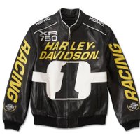 Men's Start Your Engines Leather Racing Jacket - L: 