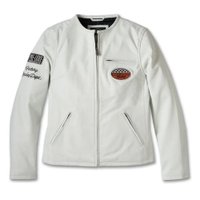 Womens Leather Jacket 120th Anniversary white - XL: 