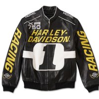 Men's Start Your Engines Leather Racing Jacket - 5XL: 